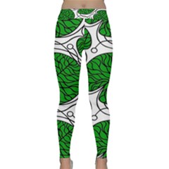 Bottna Fabric Leaf Green Classic Yoga Leggings by Mariart