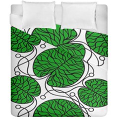 Bottna Fabric Leaf Green Duvet Cover Double Side (california King Size) by Mariart