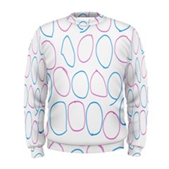 Circles Featured Pink Blue Men s Sweatshirt by Mariart
