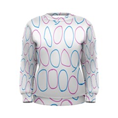 Circles Featured Pink Blue Women s Sweatshirt by Mariart