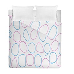 Circles Featured Pink Blue Duvet Cover Double Side (full/ Double Size) by Mariart
