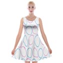 Circles Featured Pink Blue Velvet Skater Dress View1