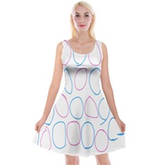 Circles Featured Pink Blue Reversible Velvet Sleeveless Dress by Mariart