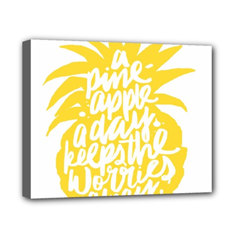 Cute Pineapple Yellow Fruite Canvas 10  X 8  by Mariart