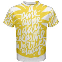 Cute Pineapple Yellow Fruite Men s Cotton Tee