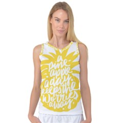 Cute Pineapple Yellow Fruite Women s Basketball Tank Top by Mariart
