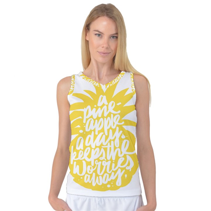 Cute Pineapple Yellow Fruite Women s Basketball Tank Top