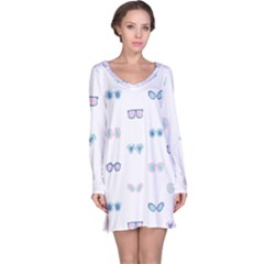 Cute Sexy Funny Sunglasses Kids Pink Blue Long Sleeve Nightdress by Mariart