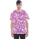 Conversational Triangles Pink White Men s Sports Mesh Tee View1