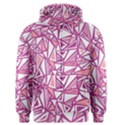 Conversational Triangles Pink White Men s Zipper Hoodie View1