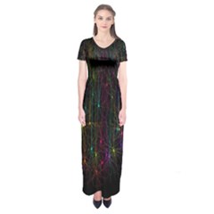 Brain Cell Dendrites Short Sleeve Maxi Dress by Mariart