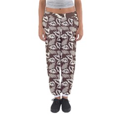 Dried Leaves Grey White Camuflage Summer Women s Jogger Sweatpants
