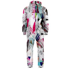 Flower Graphic Pattern Floral Hooded Jumpsuit (men)  by Mariart