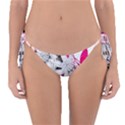 Flower Graphic Pattern Floral Reversible Bikini Bottom View1