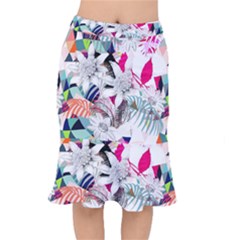 Flower Graphic Pattern Floral Mermaid Skirt by Mariart