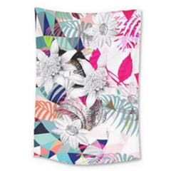 Flower Graphic Pattern Floral Large Tapestry