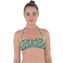 Discrete State Turing Pattern Polka Dots Green Purple Yellow Rainbow Sexy Beauty Halter Bandeau Bikini Top View1