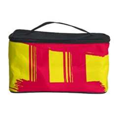 Fun Ain t Gone Fence Sign Red Yellow Flag Cosmetic Storage Case by Mariart