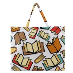 Friends Library Lobby Book Sale Zipper Large Tote Bag by Mariart