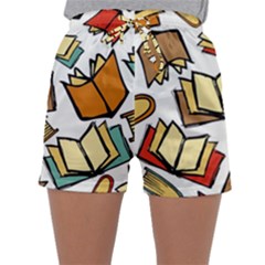 Friends Library Lobby Book Sale Sleepwear Shorts by Mariart