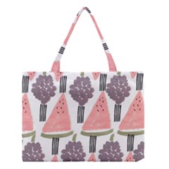 Grapes Watermelon Fruit Patterns Bouffants Broken Hearts Medium Tote Bag