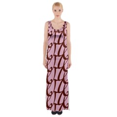 Letter Font Zapfino Appear Maxi Thigh Split Dress by Mariart