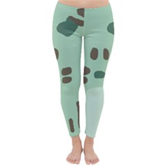 Lineless Background For Minty Wildlife Monster Classic Winter Leggings by Mariart