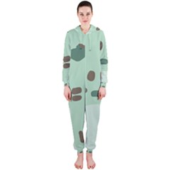 Lineless Background For Minty Wildlife Monster Hooded Jumpsuit (ladies)  by Mariart