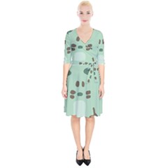 Lineless Background For Minty Wildlife Monster Wrap Up Cocktail Dress by Mariart