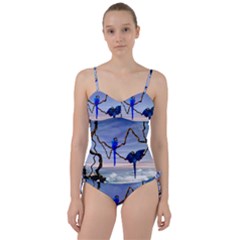 Wonderful Blue  Parrot Looking To The Ocean Sweetheart Tankini Set by FantasyWorld7