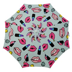 Lipstick Lips Heart Valentine Star Lightning Beauty Sexy Straight Umbrellas