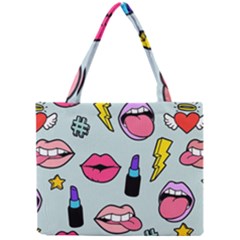 Lipstick Lips Heart Valentine Star Lightning Beauty Sexy Mini Tote Bag