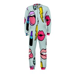 Lipstick Lips Heart Valentine Star Lightning Beauty Sexy Onepiece Jumpsuit (kids) by Mariart