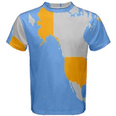 Map Transform World Men s Cotton Tee by Mariart