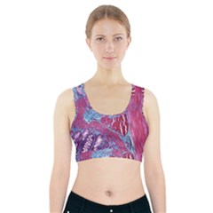 Natural Stone Red Blue Space Explore Medical Illustration Alternative Sports Bra With Pocket by Mariart