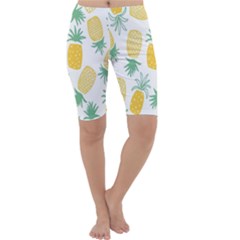 Pineapple Fruite Seamless Pattern Cropped Leggings  by Mariart