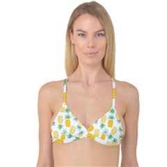 Pineapple Fruite Seamless Pattern Reversible Tri Bikini Top