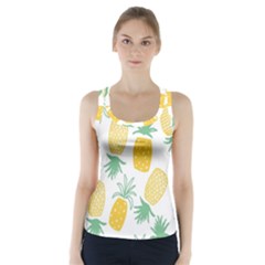 Pineapple Fruite Seamless Pattern Racer Back Sports Top by Mariart