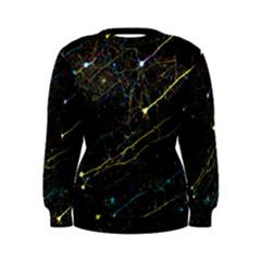 Neurons Light Neon Net Women s Sweatshirt by Mariart