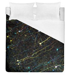 Neurons Light Neon Net Duvet Cover (queen Size)