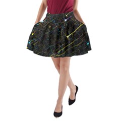 Neurons Light Neon Net A-line Pocket Skirt by Mariart