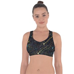 Neurons Light Neon Net Cross String Back Sports Bra by Mariart