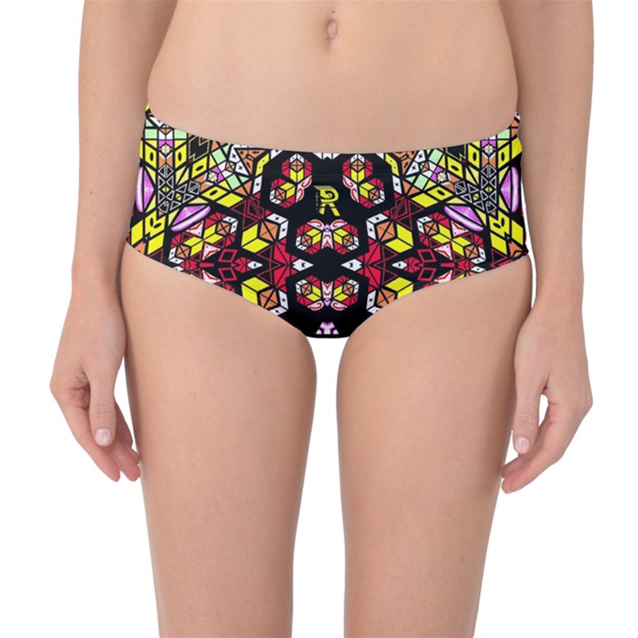 Queen Design 456 Mid-Waist Bikini Bottoms