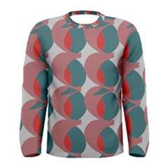 Pink Red Grey Three Art Men s Long Sleeve Tee by Mariart