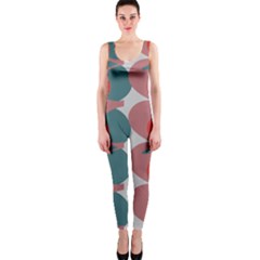 Pink Red Grey Three Art Onepiece Catsuit