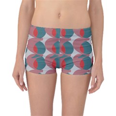 Pink Red Grey Three Art Boyleg Bikini Bottoms by Mariart