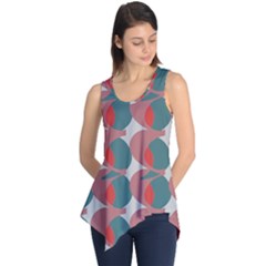 Pink Red Grey Three Art Sleeveless Tunic by Mariart