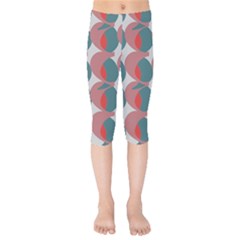 Pink Red Grey Three Art Kids  Capri Leggings  by Mariart