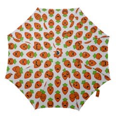 Seamless Background Carrots Emotions Illustration Face Smile Cry Cute Orange Hook Handle Umbrellas (large)