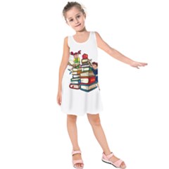 Back To School Kids  Sleeveless Dress by Valentinaart